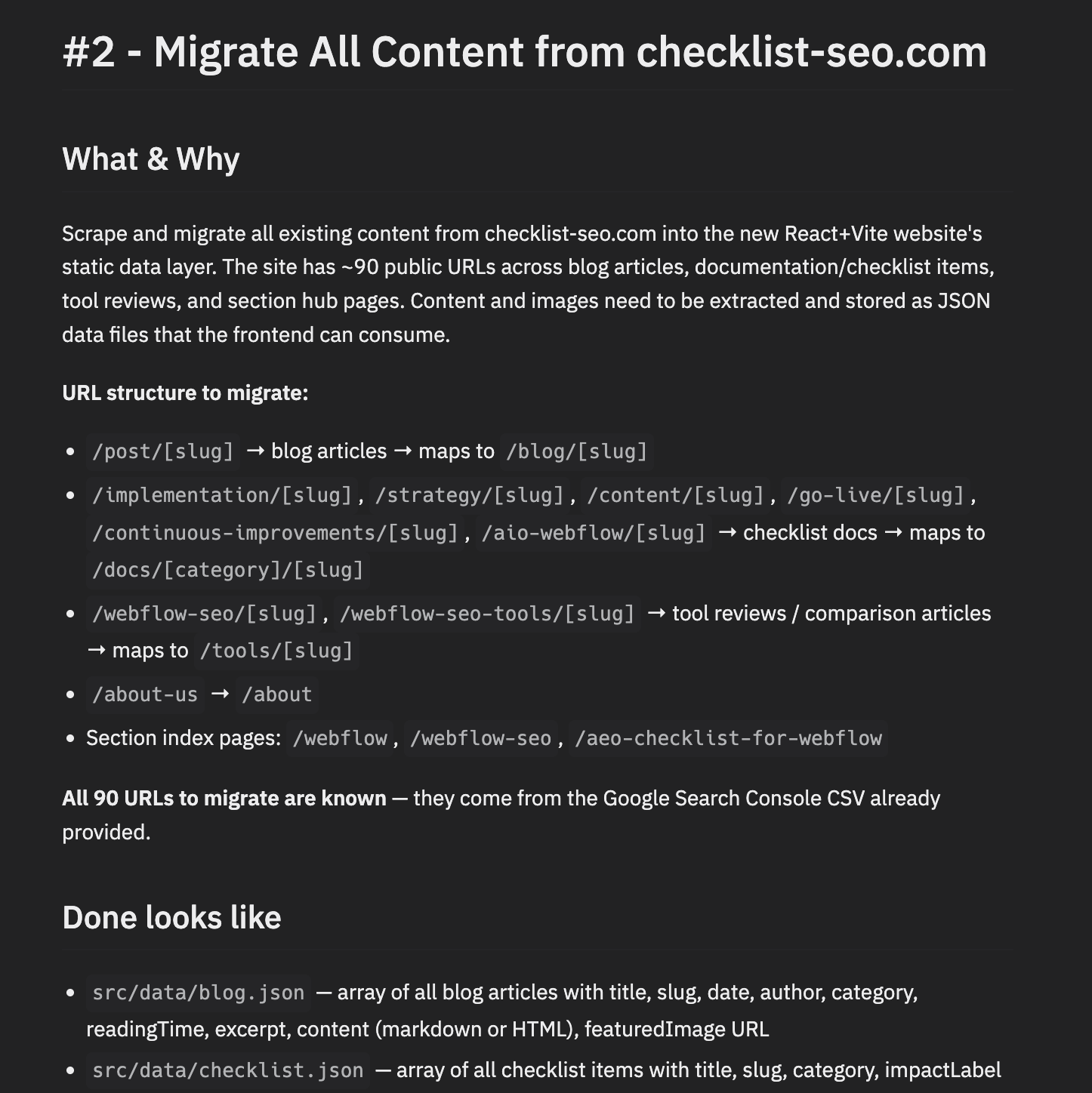 Content migration script running in Replit